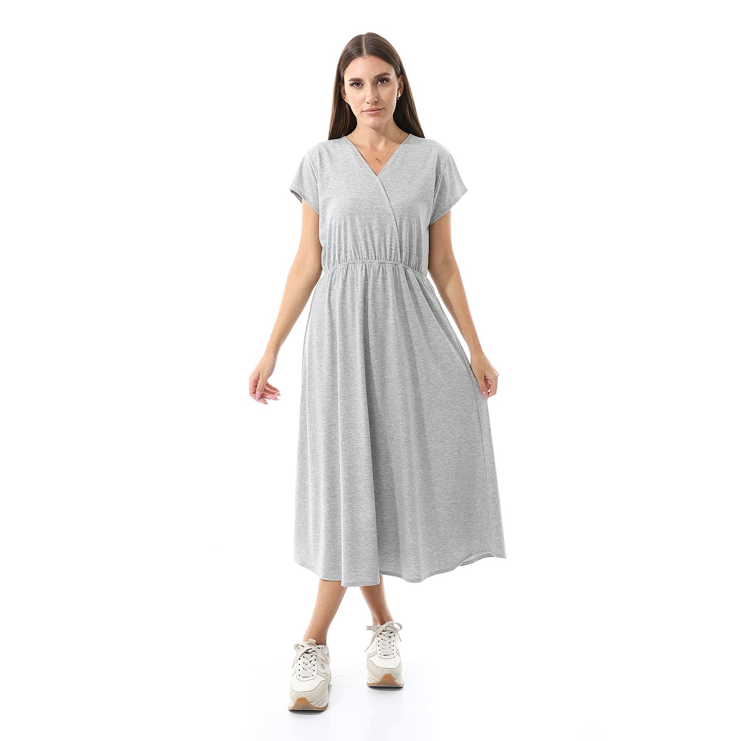 Grey Wrap Dress