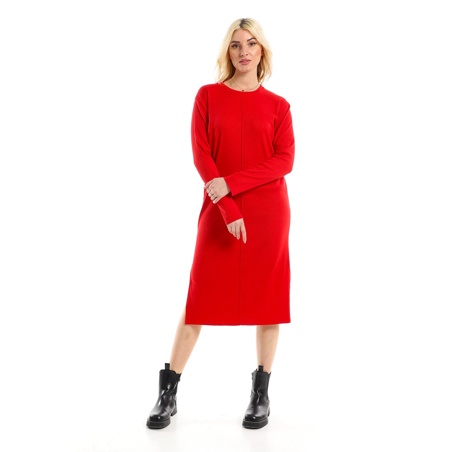 Red Rib dress
