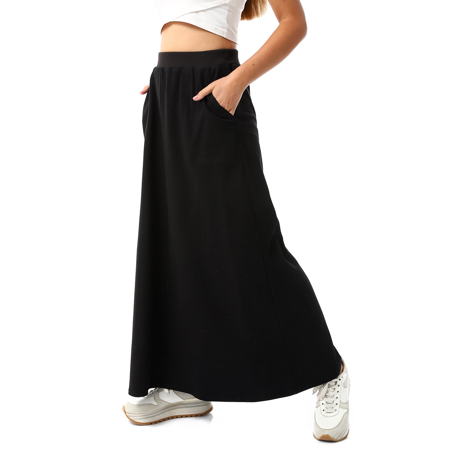 Navy maxi skirt