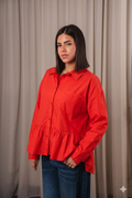 Ruffled hem Shirt