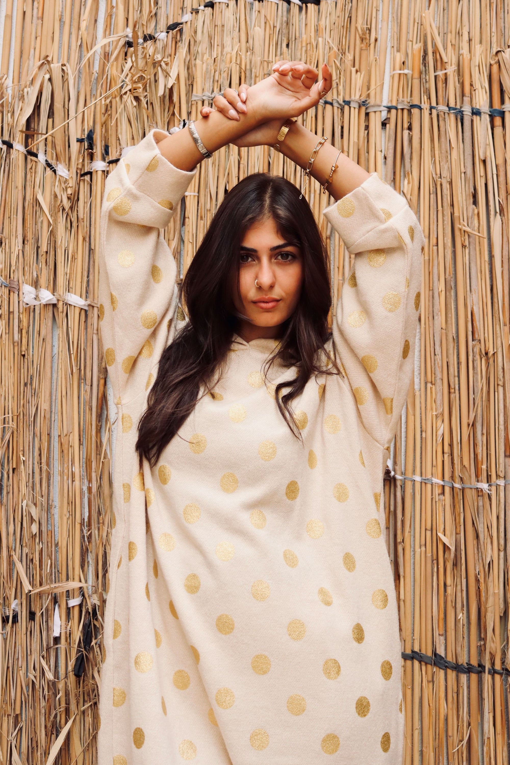 Polka Dots Hoodie dress