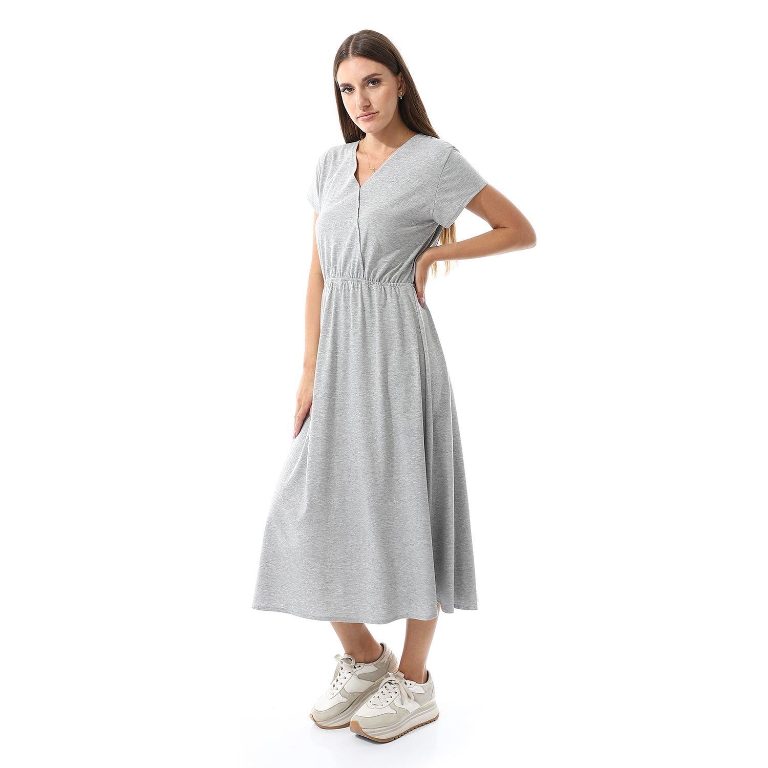 Grey Wrap Dress
