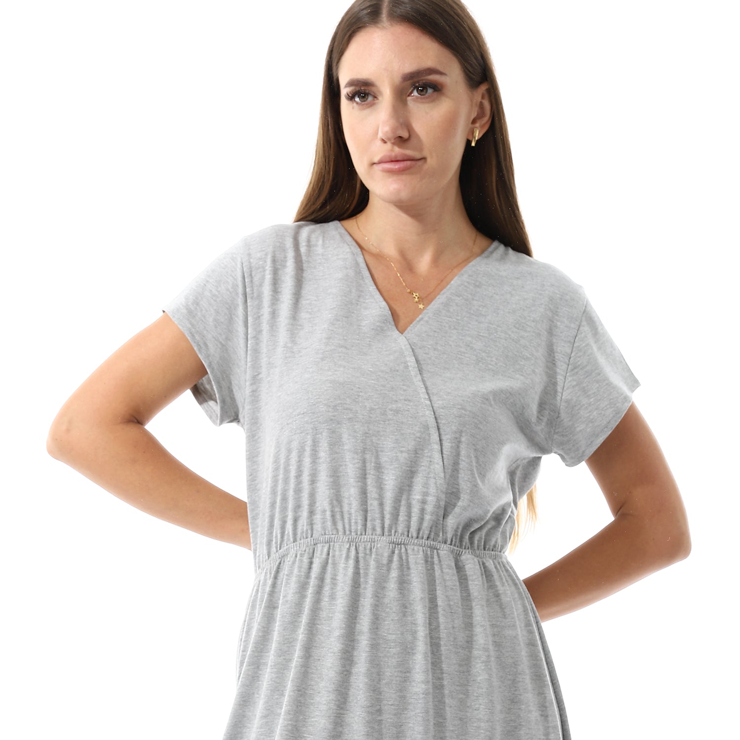 Grey Wrap Dress