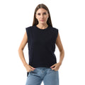 Black Sleeveless Rib shirt