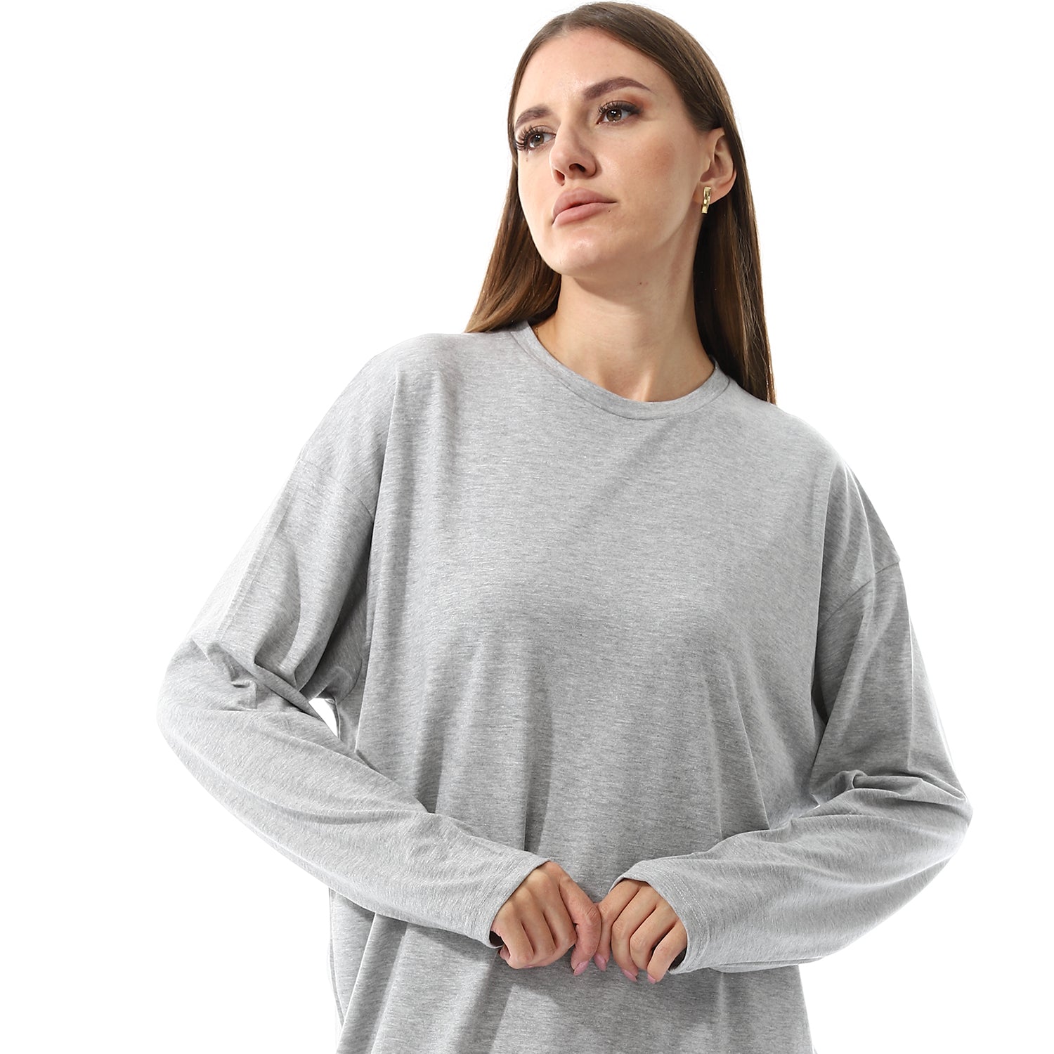 Burgandy Oversized Long sleeve shirt dress