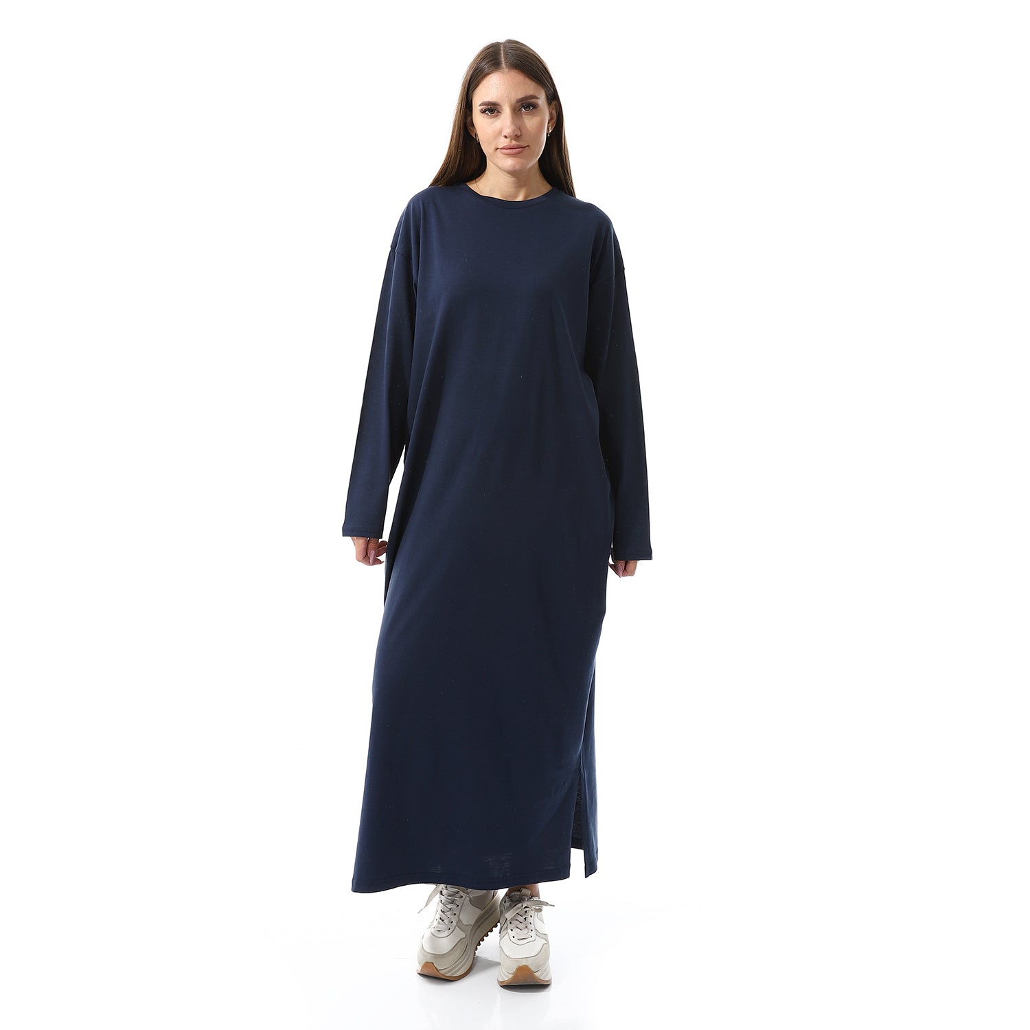 Black Oversized Long sleeve shirt dress