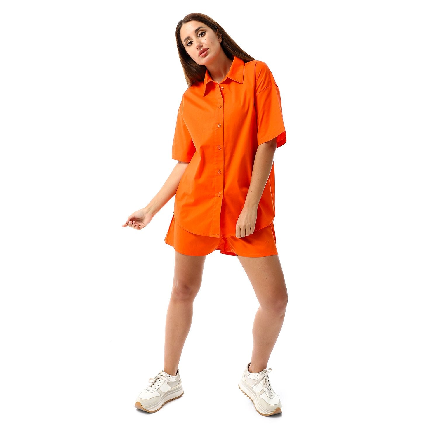 Orange poplin Set