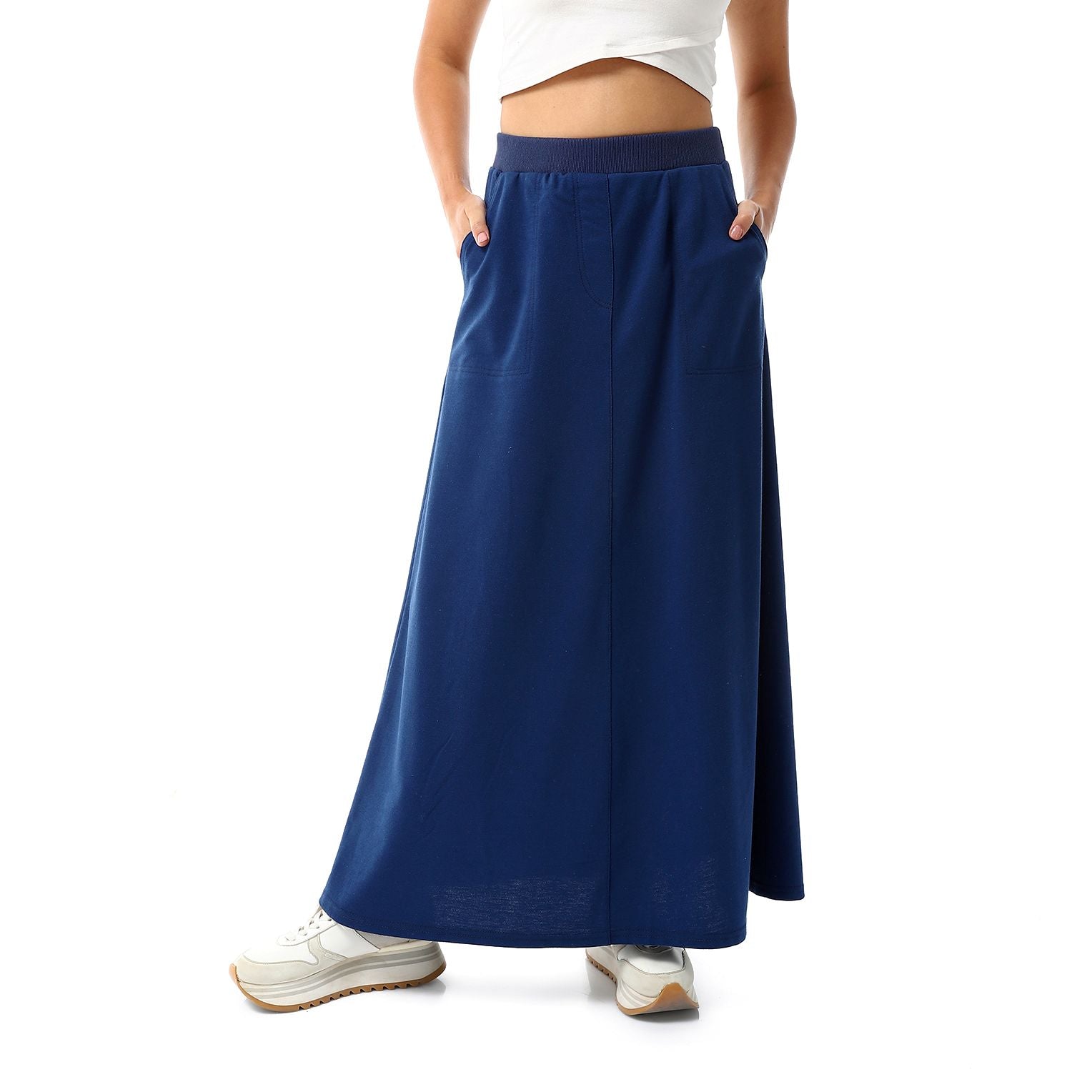 Navy maxi skirt