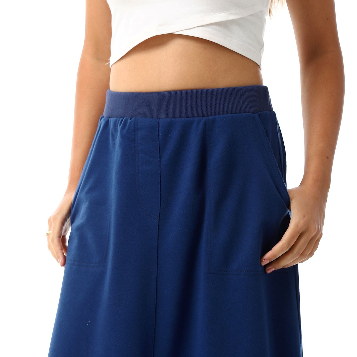 Navy maxi skirt