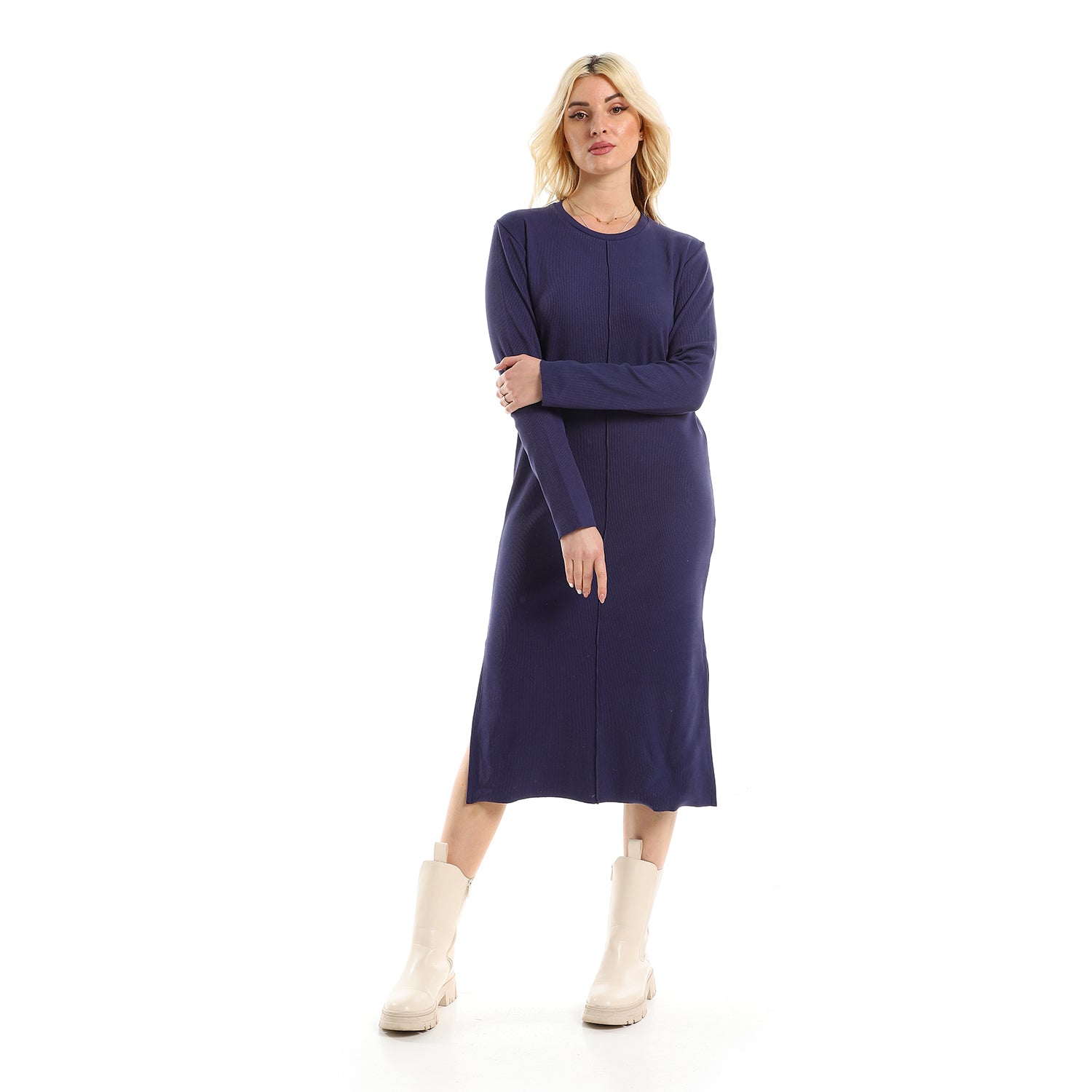 Indigo Rib dress