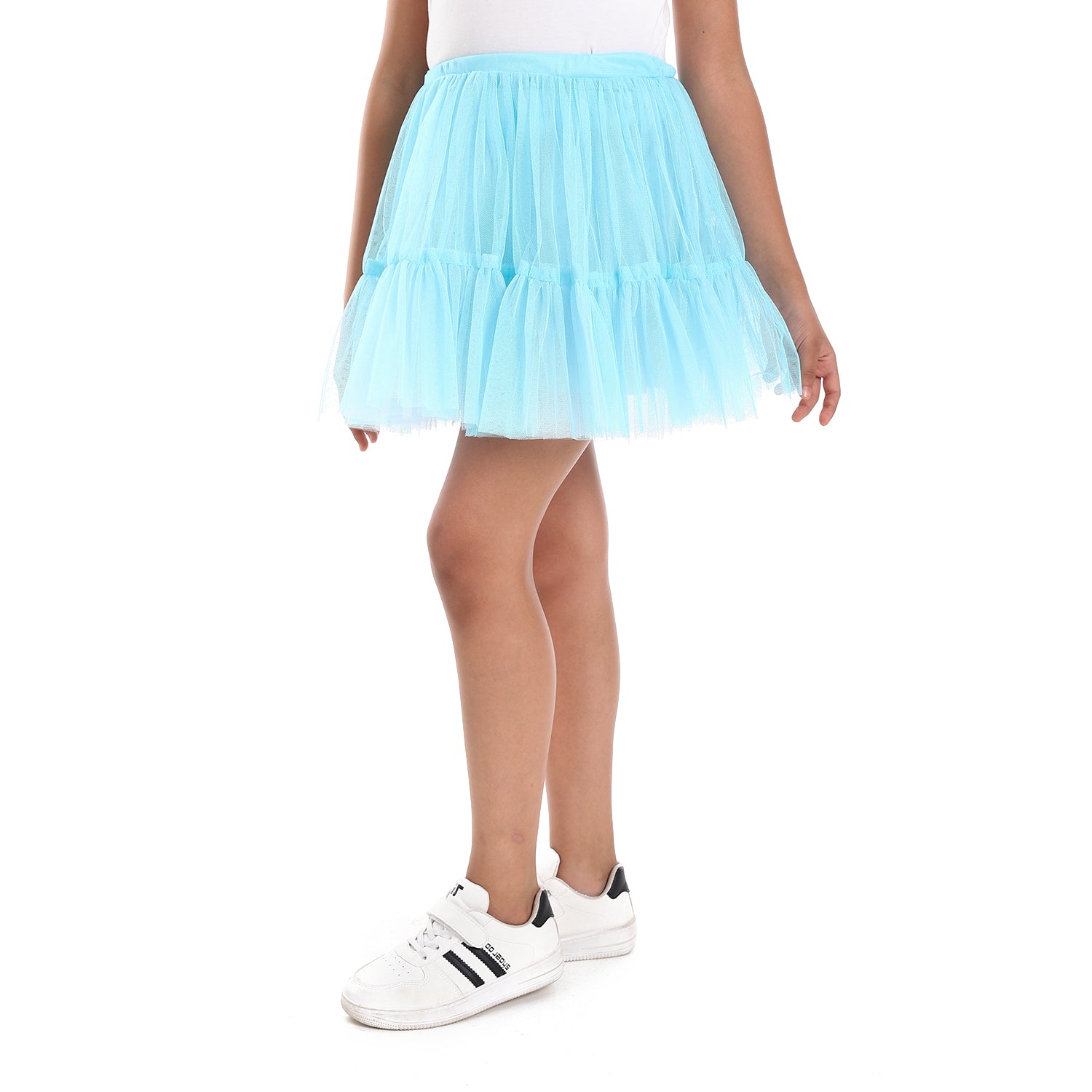 Cyan Puffed Kids Tutu skirt