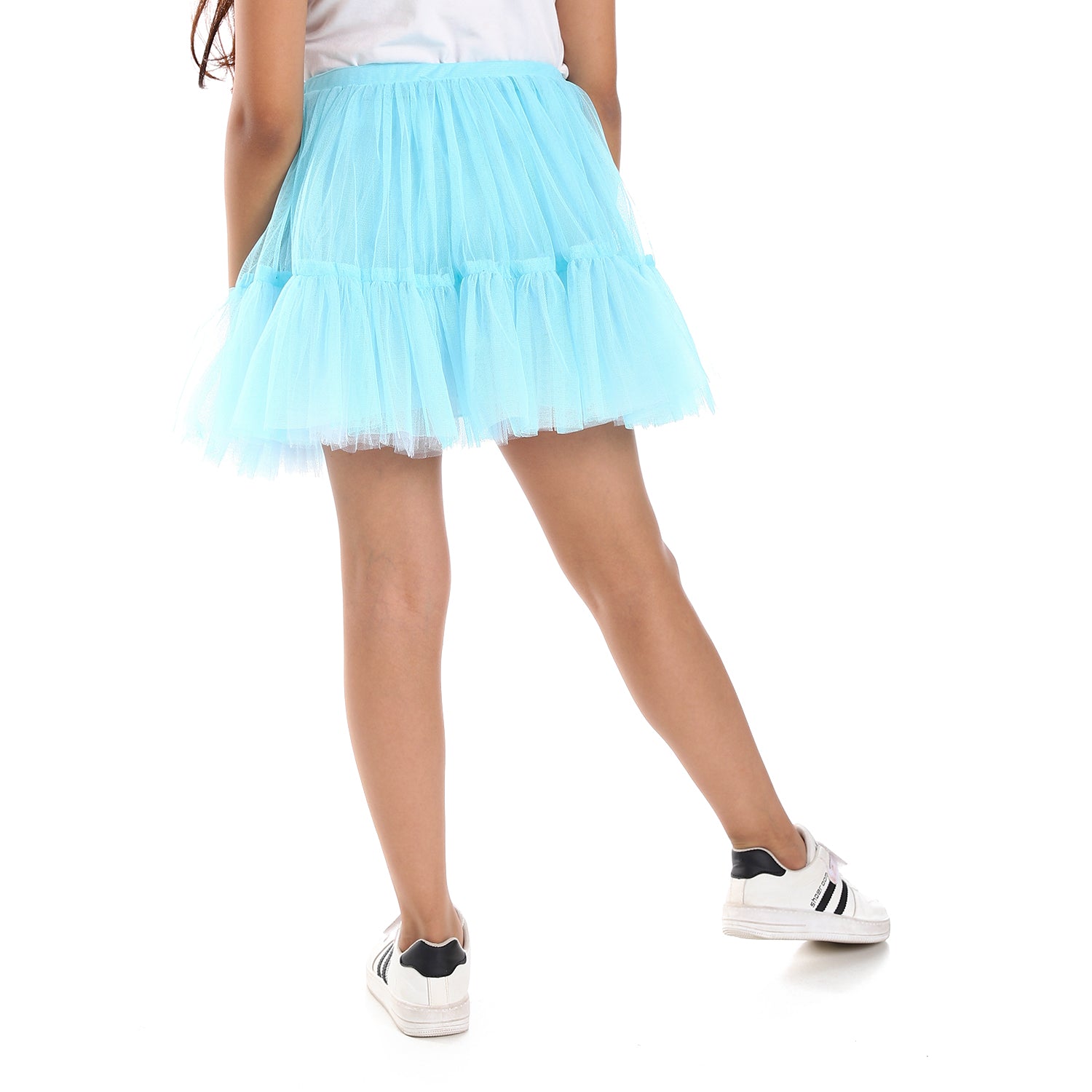 Cyan Puffed Kids Tutu skirt