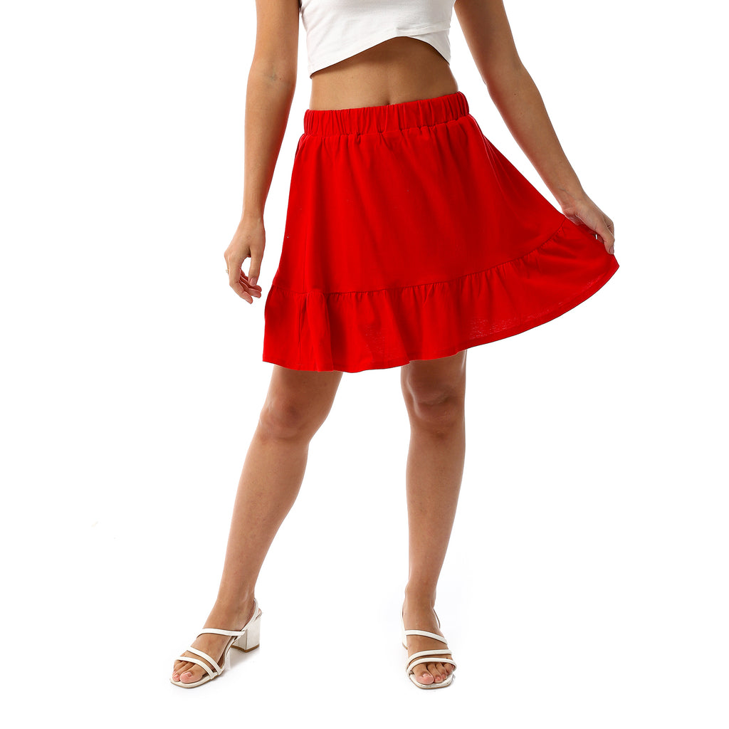 Apple Green Ruffled mini skirt