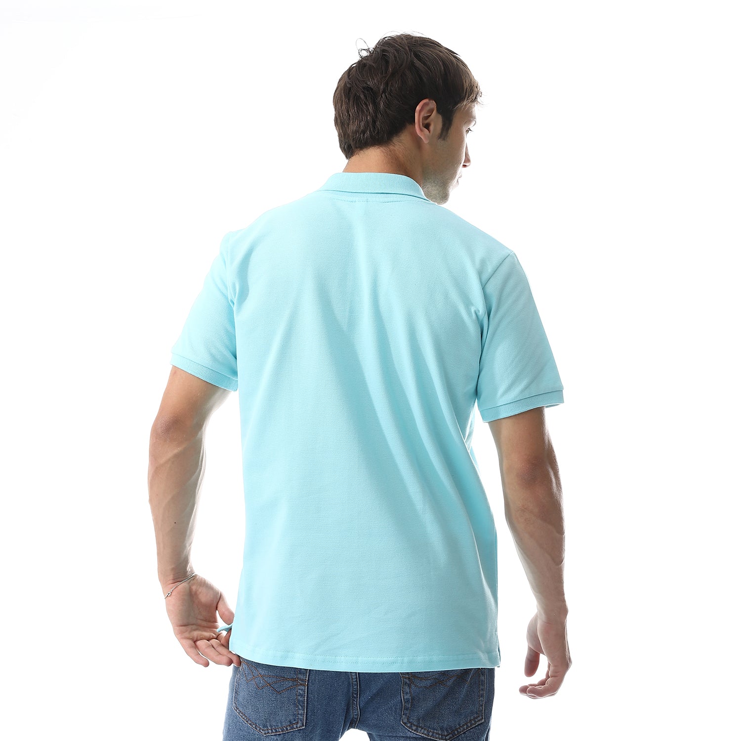 Cyan blue Polo shirt