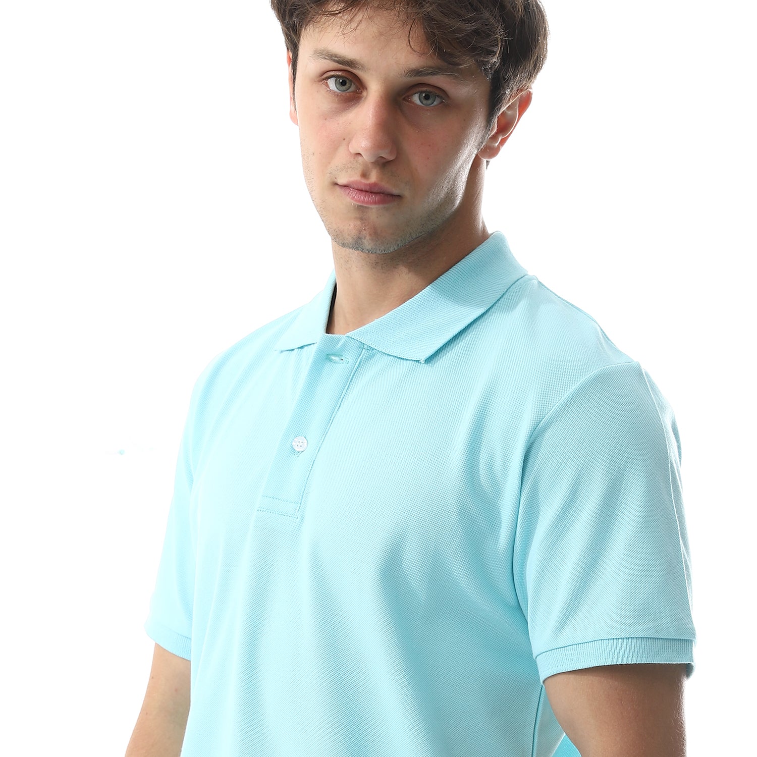 Cyan blue Polo shirt