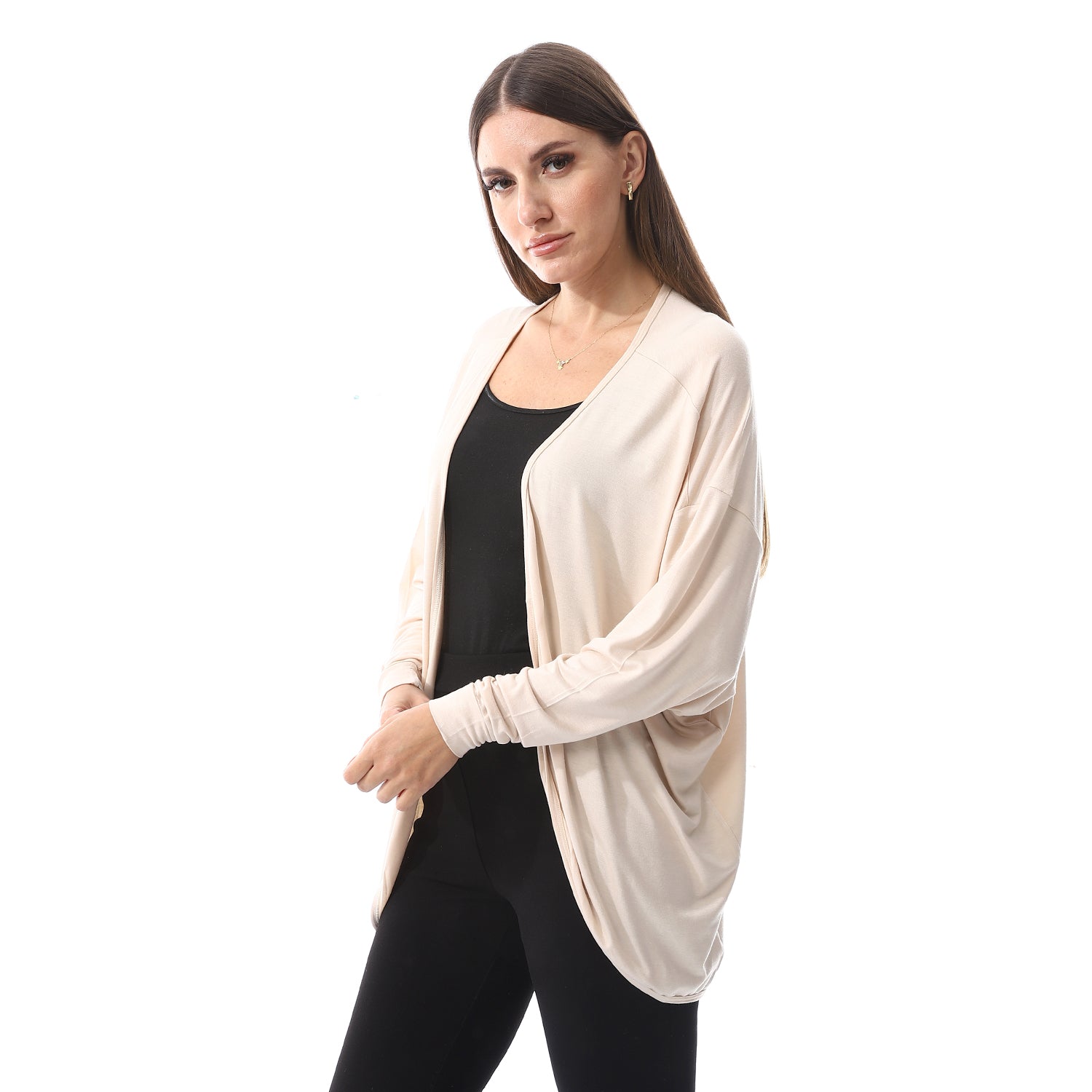 Beige Flowy cardigan