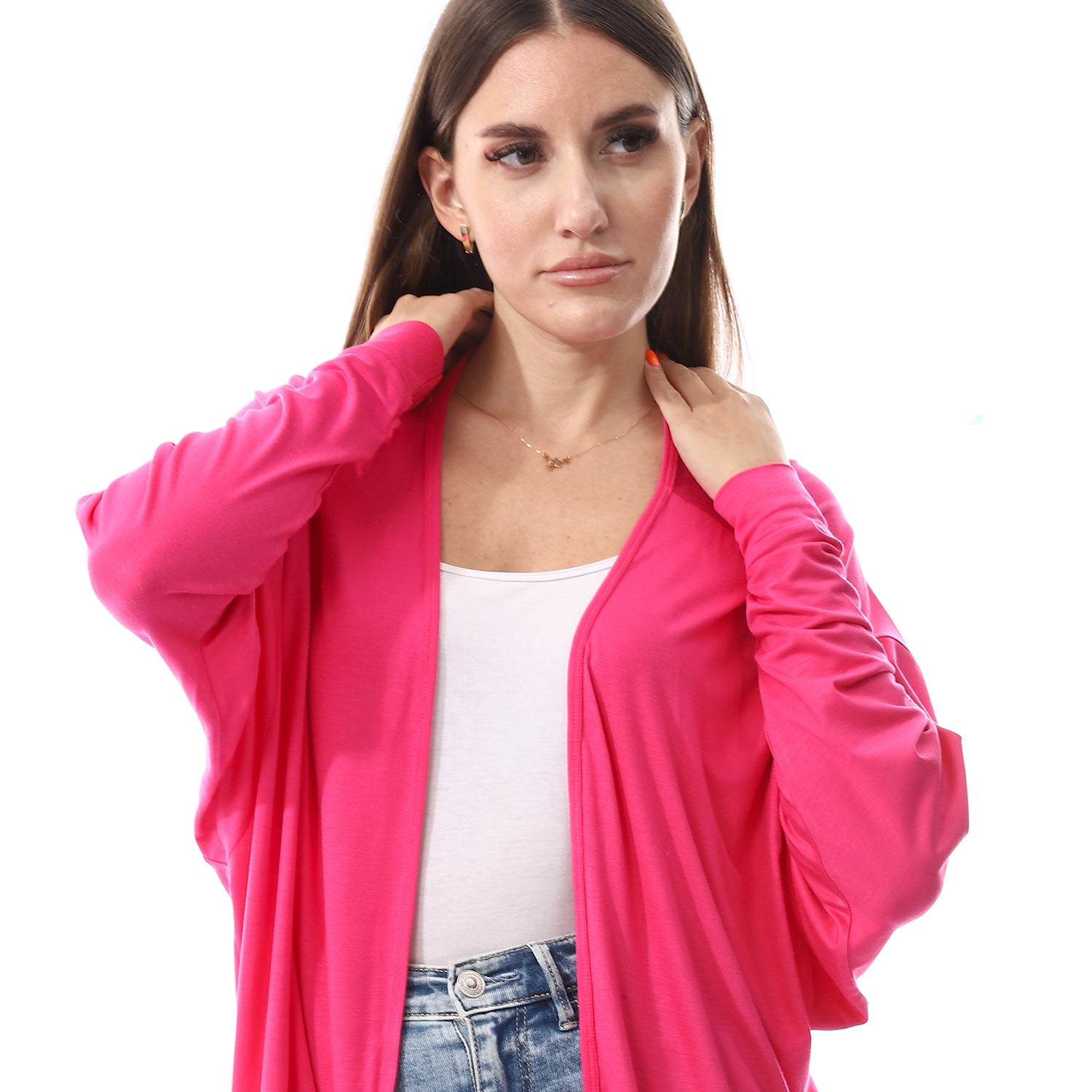 Hot Pink Flowy cardigan