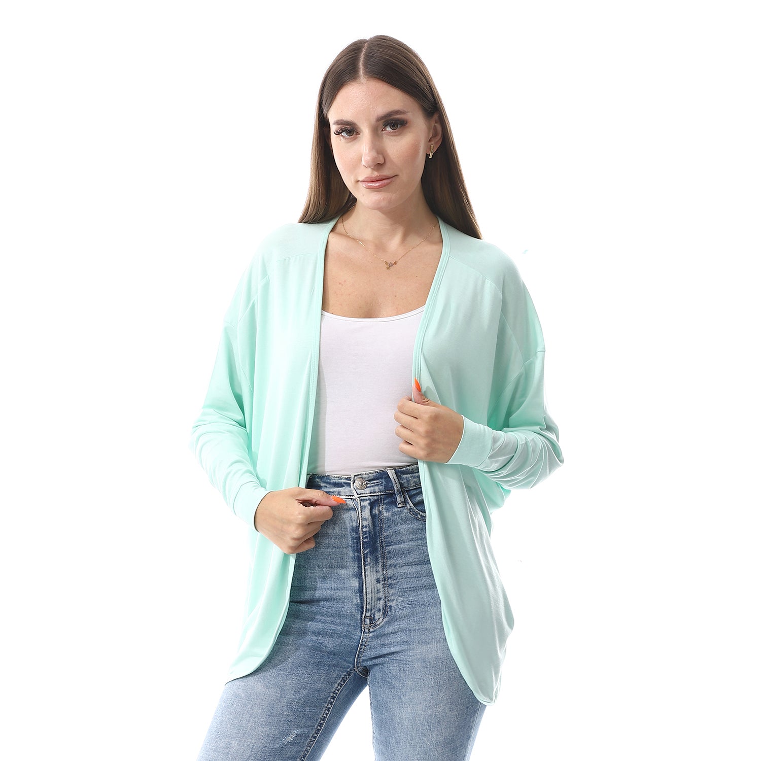 White Flowy cardigan