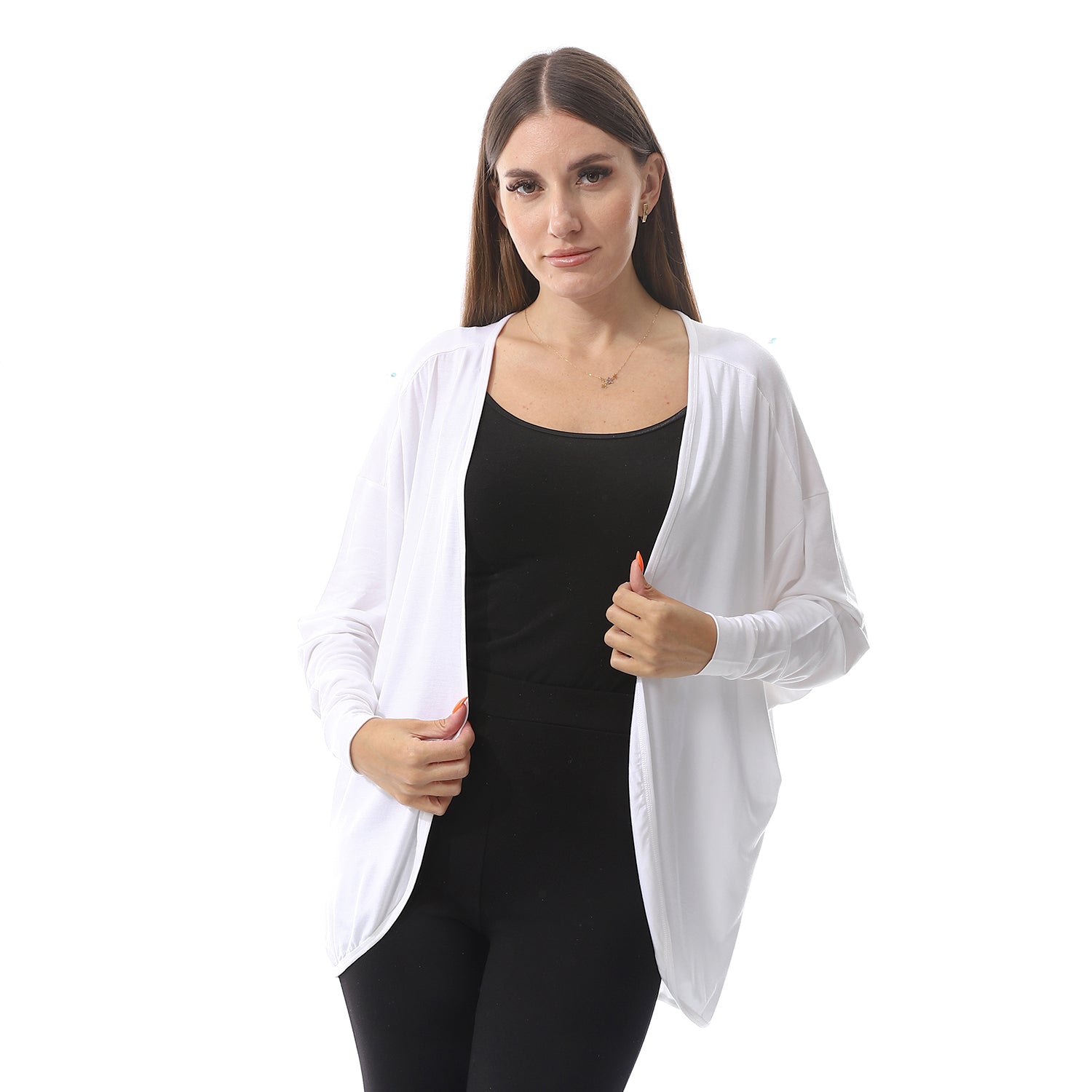 White Flowy cardigan
