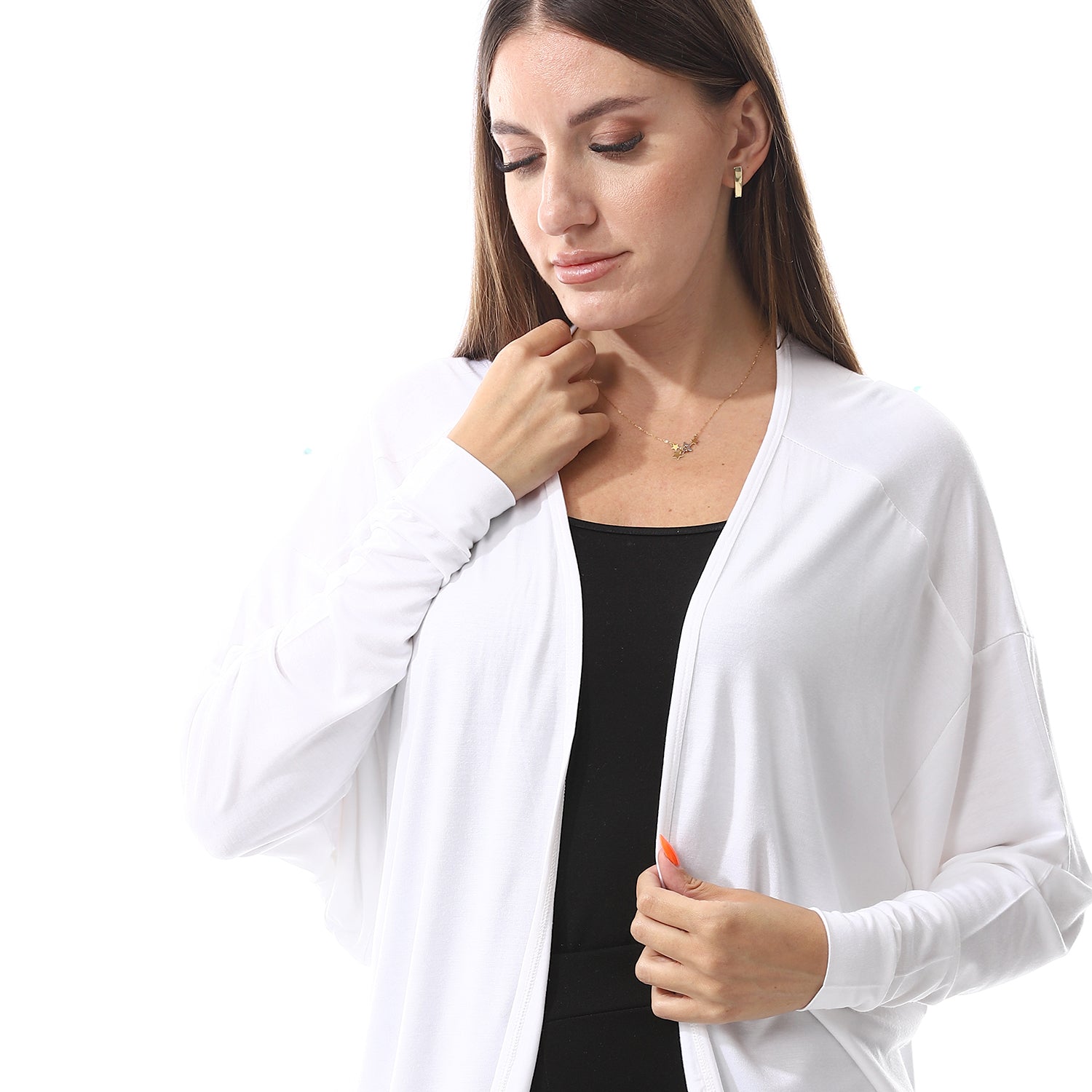 White Flowy cardigan