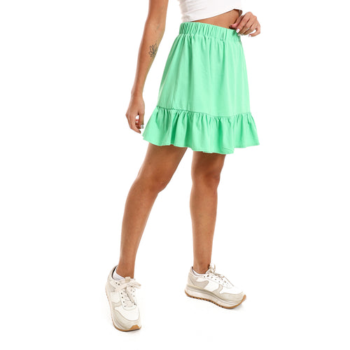 Apple Green Ruffled mini skirt