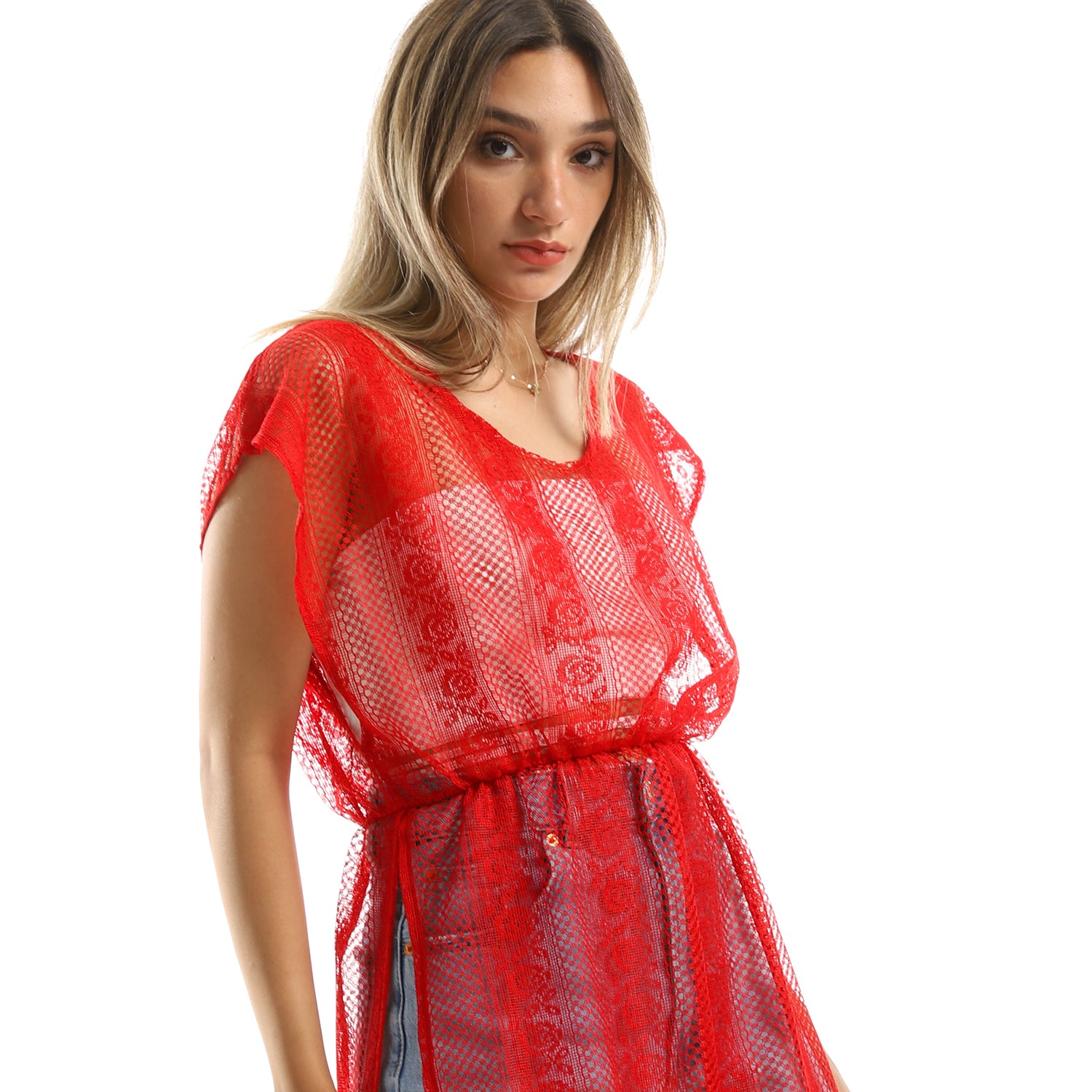 Red Beach Lace dress