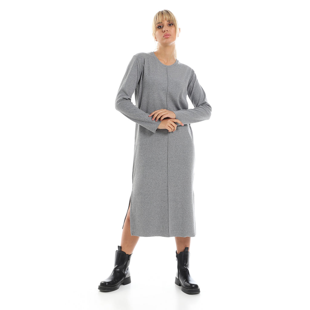 Grey melnage Rib dress