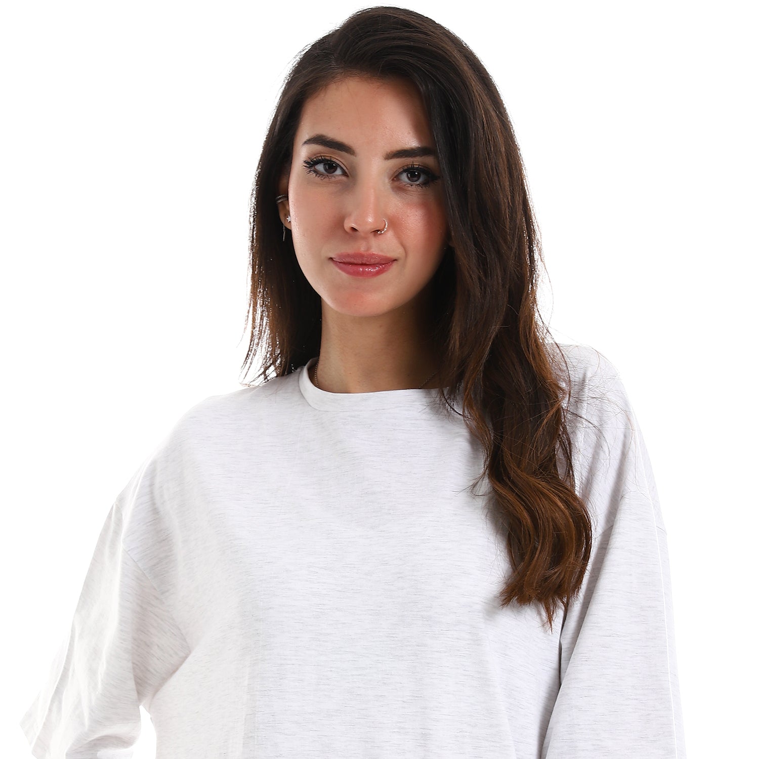 White Oversized short sleeves shirt dress