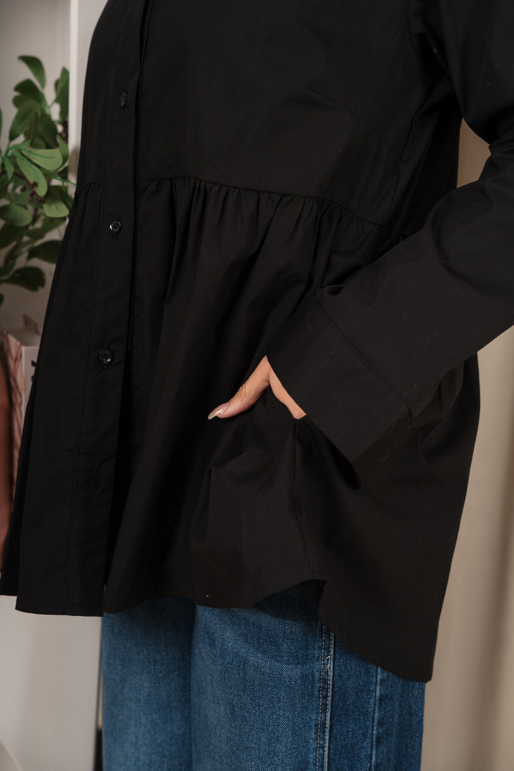 Oversized Peplum Shirt