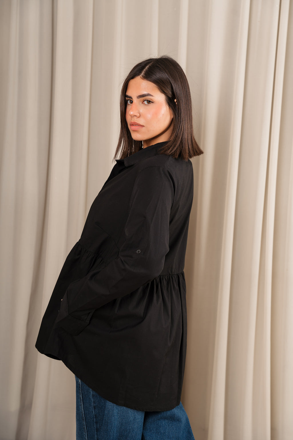 Oversized Peplum Shirt