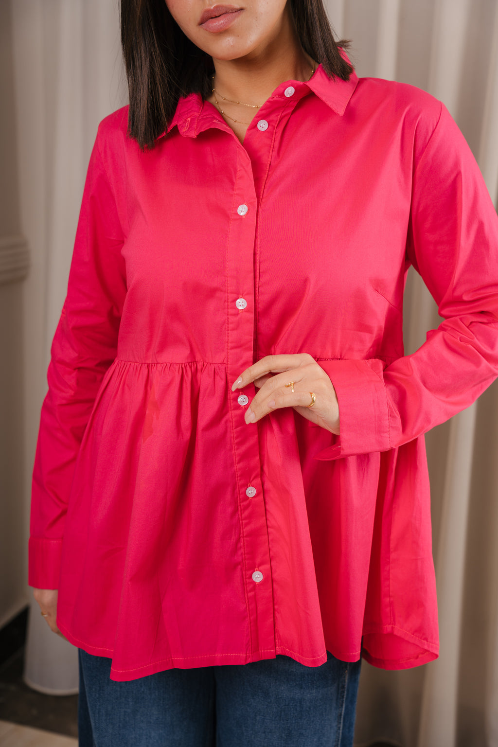 Oversized Peplum Shirt