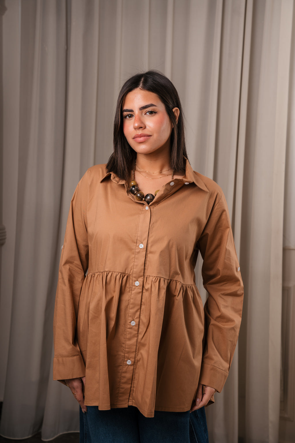 Oversized Peplum Shirt
