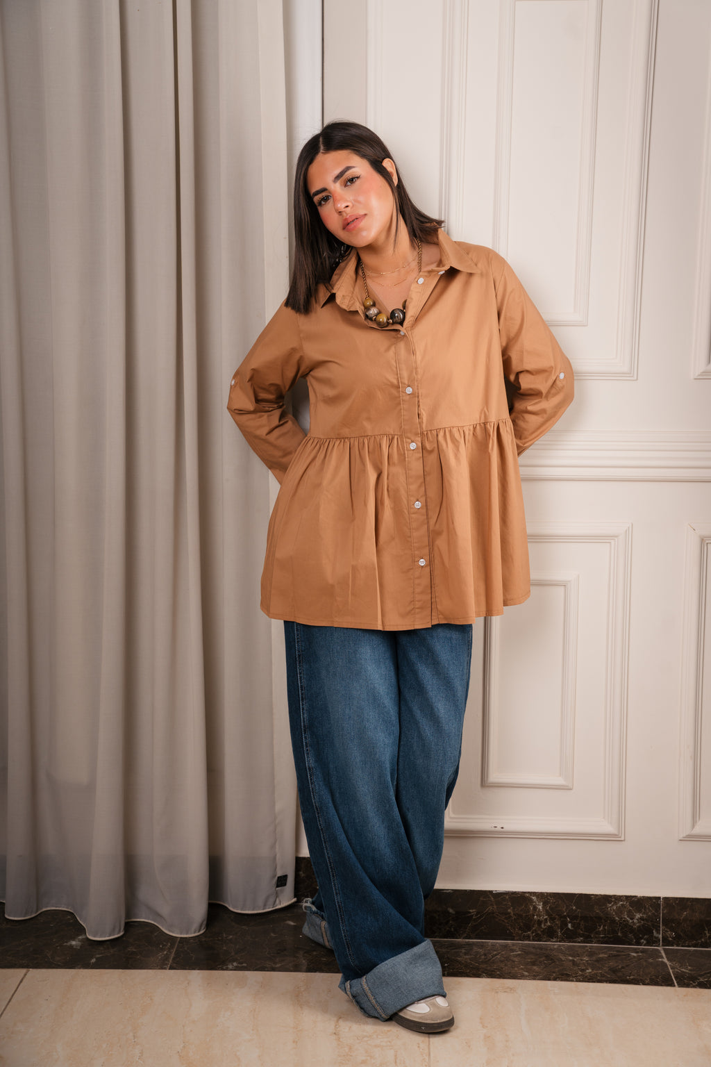 Oversized Peplum Shirt