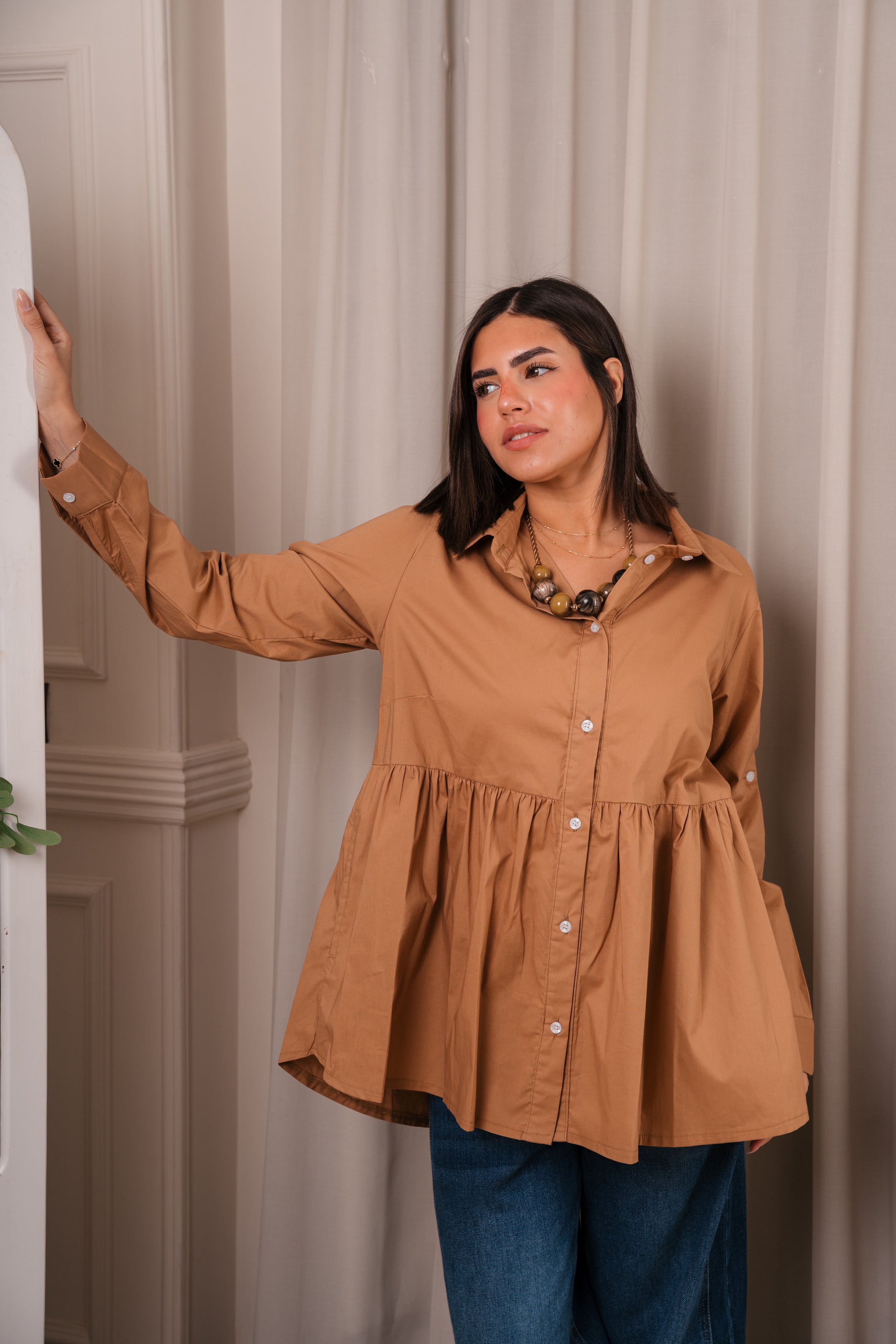 Oversized Peplum Shirt