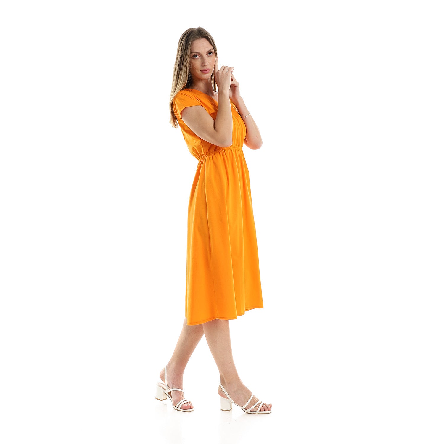Orange Wrap Dress