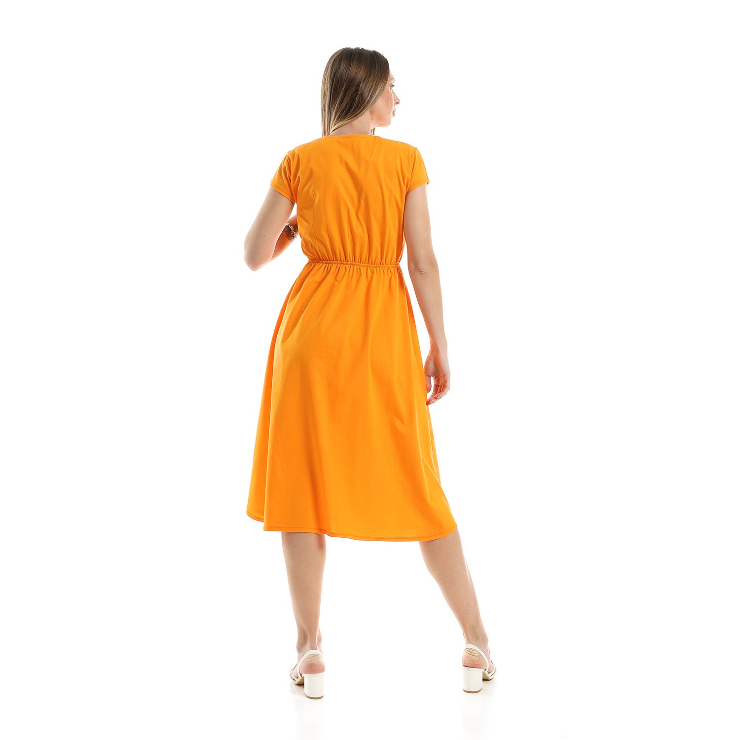Orange Wrap Dress