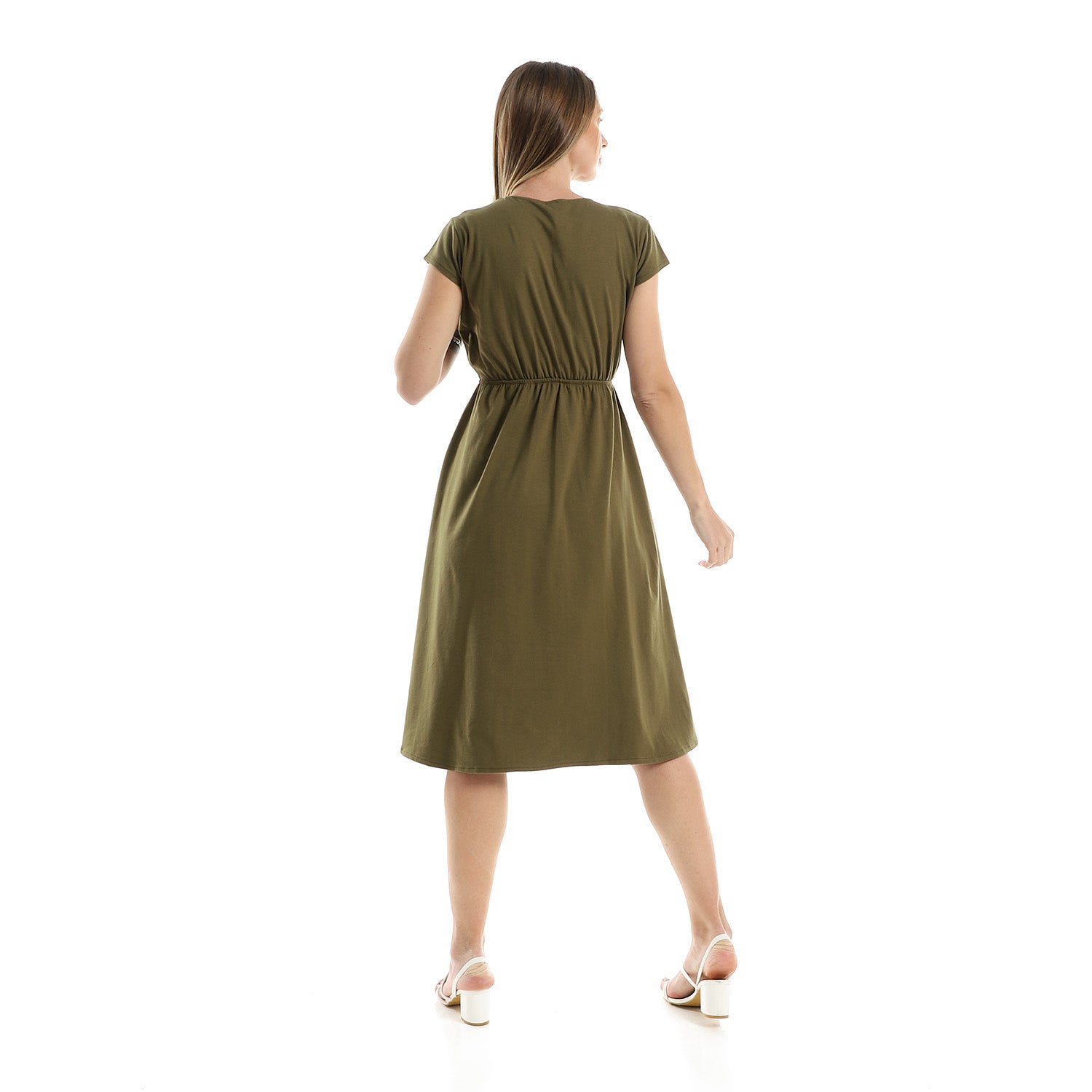 Khaki Wrap Dress