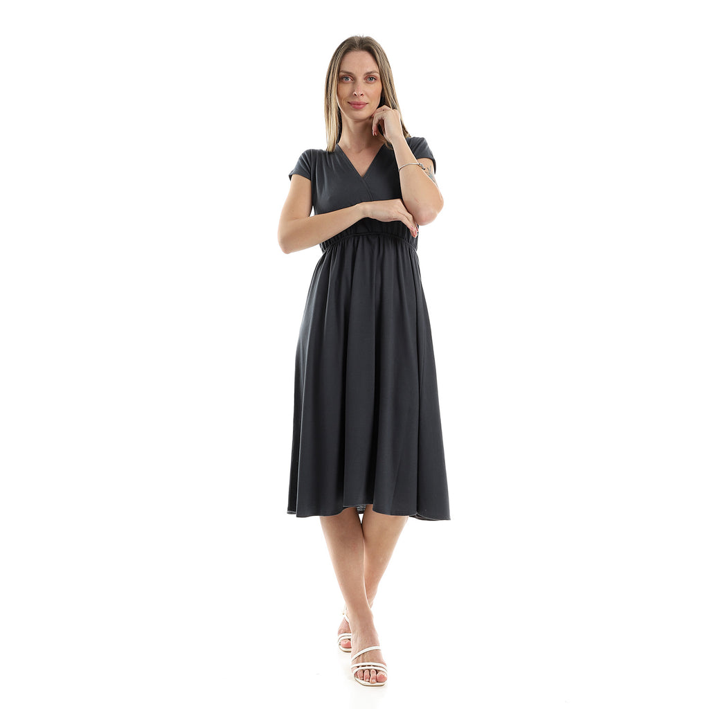 Khaki Wrap Dress