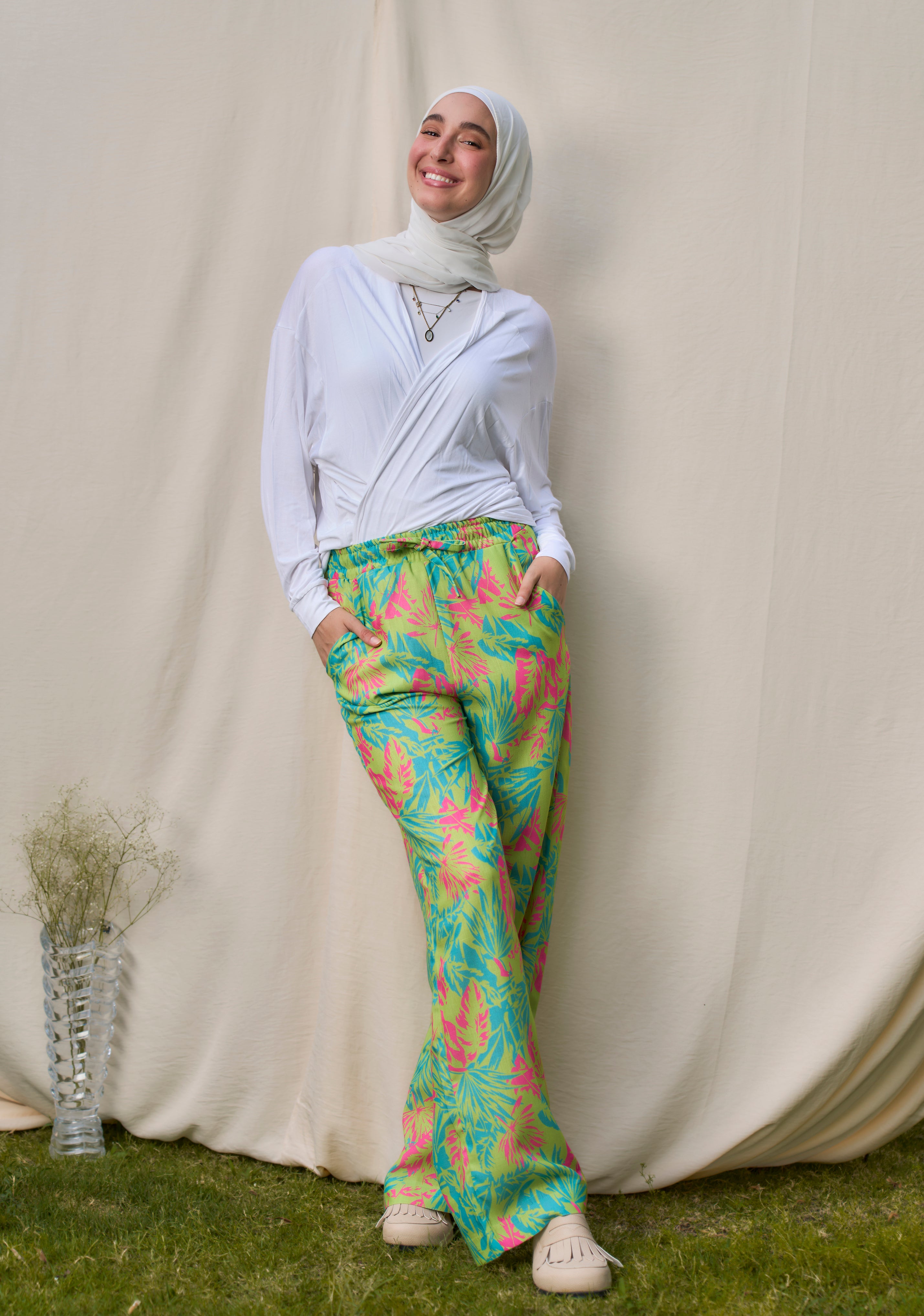 Tropical Linen Pants