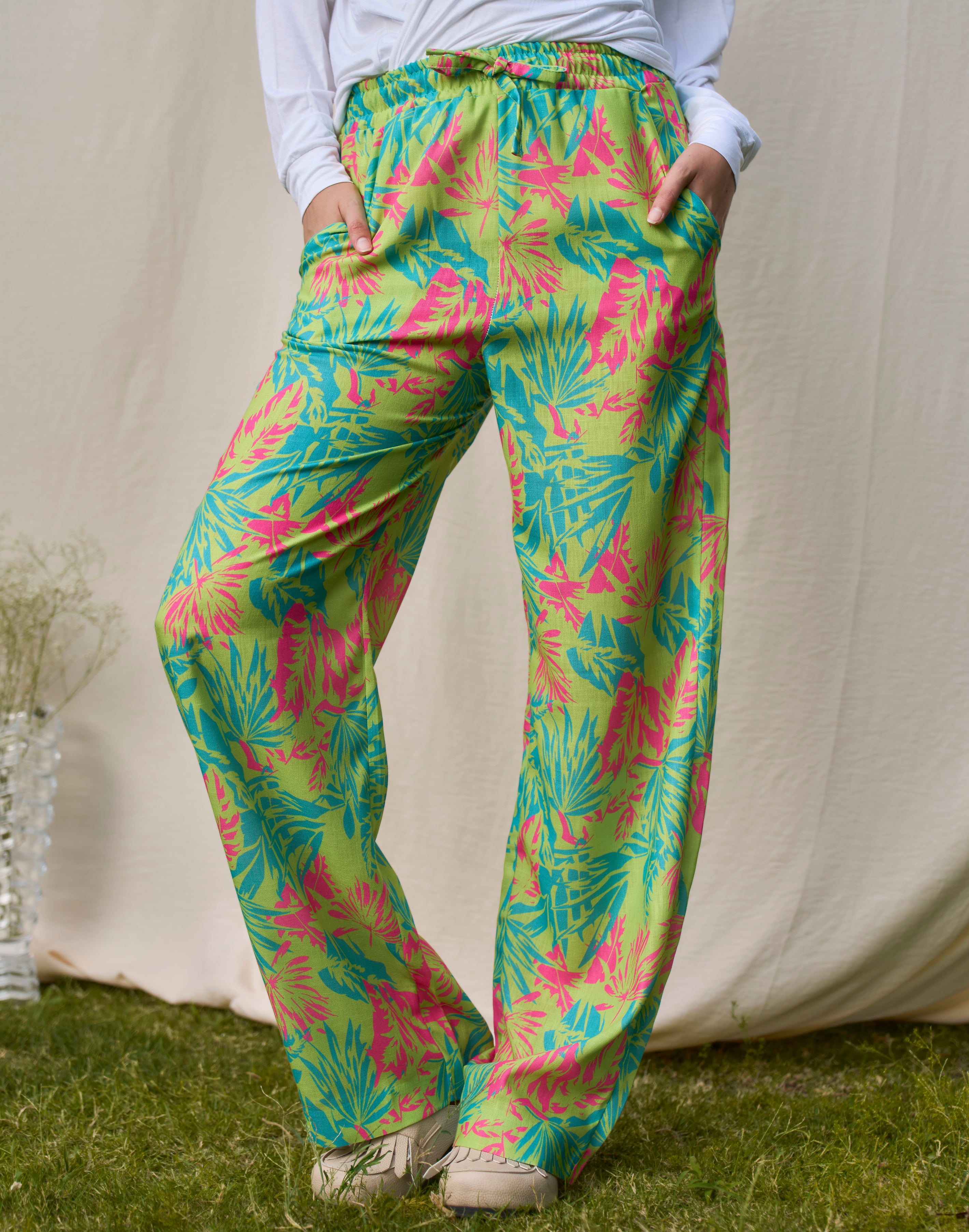 Tropical Linen Pants