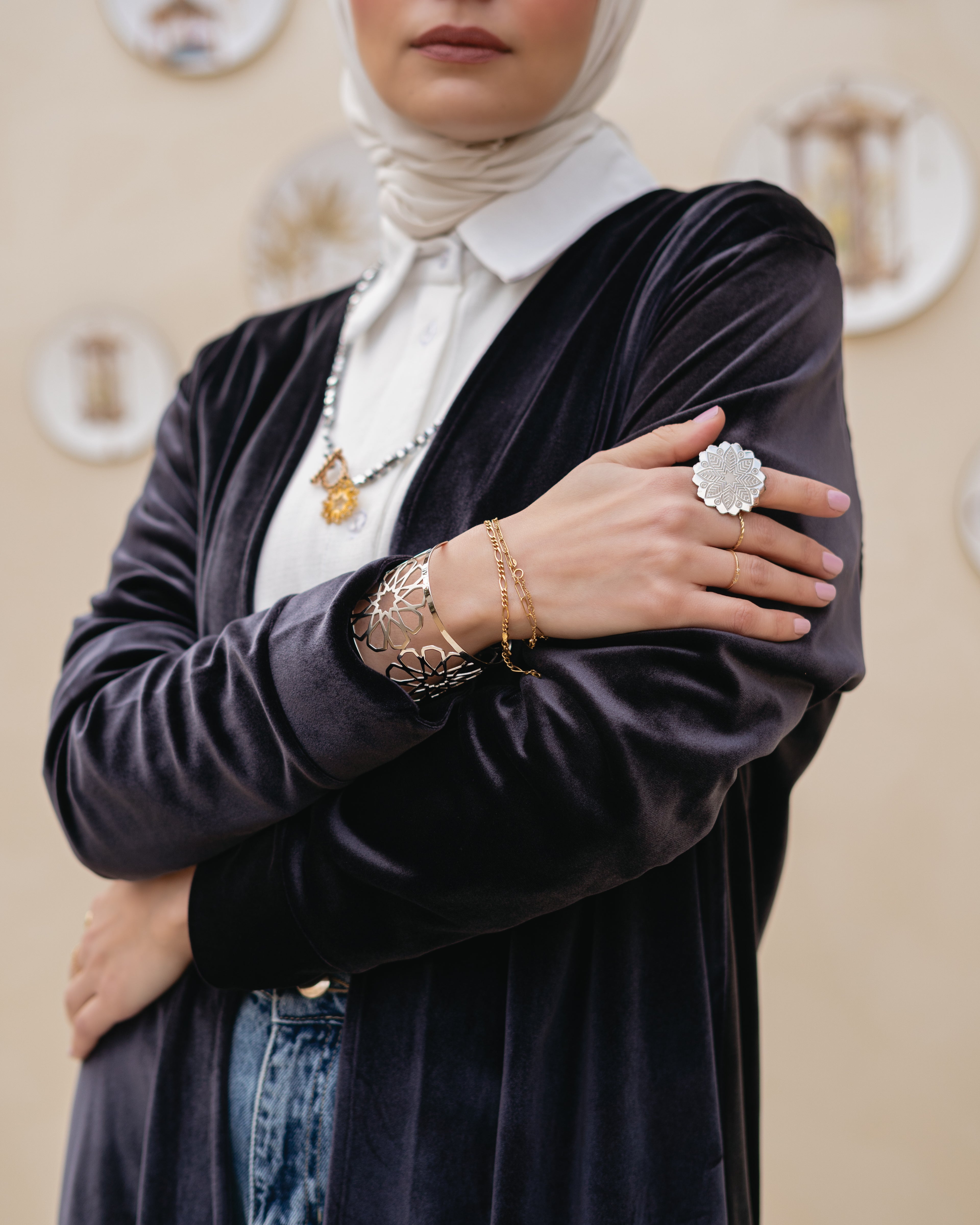 Magenta Velvet Cardigan
