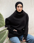 Black High Collar sweatshirt