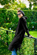 Black midi Hoodie dress