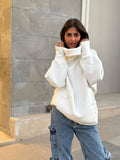 Neon Yellow High Collar sweatshirt