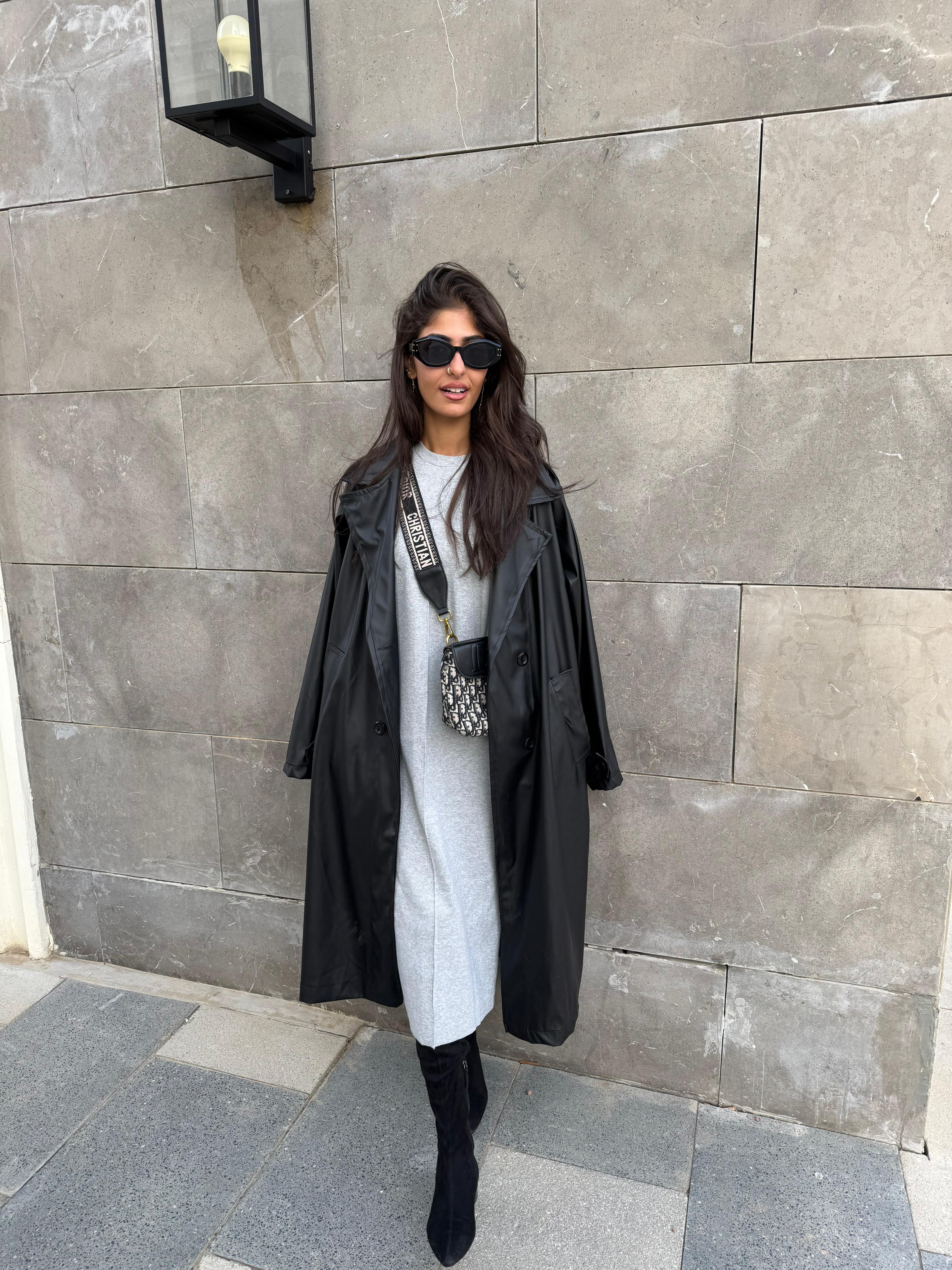 Grey melnage Rib dress