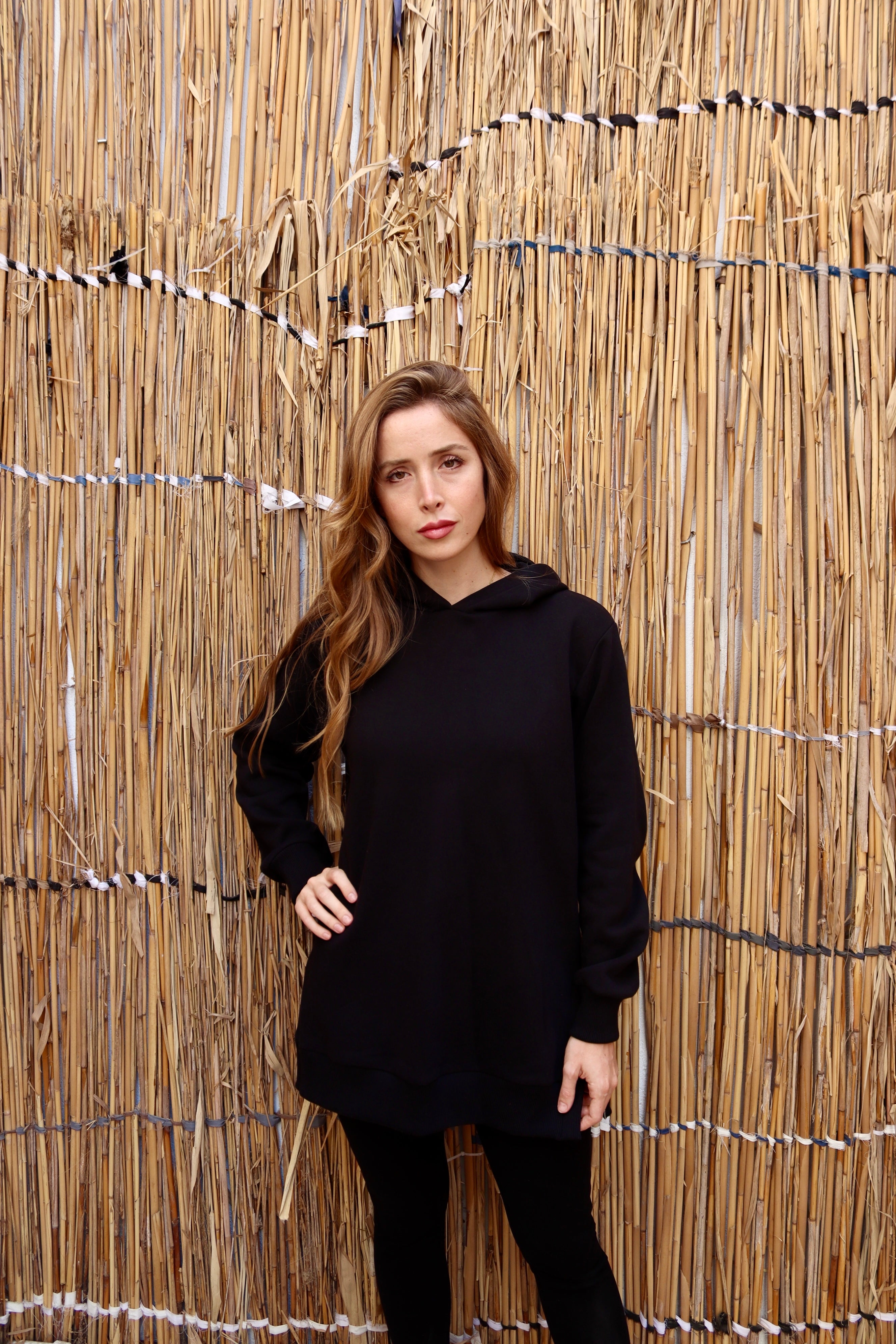 Black sweatshirt with a golden cheetah