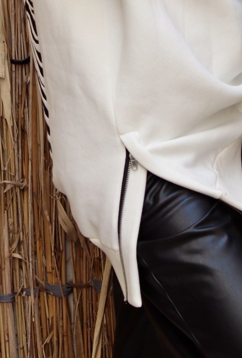 Off-white sweatshirt with a black cheetah