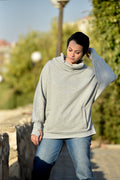 Light grey High Collar sweatshirt