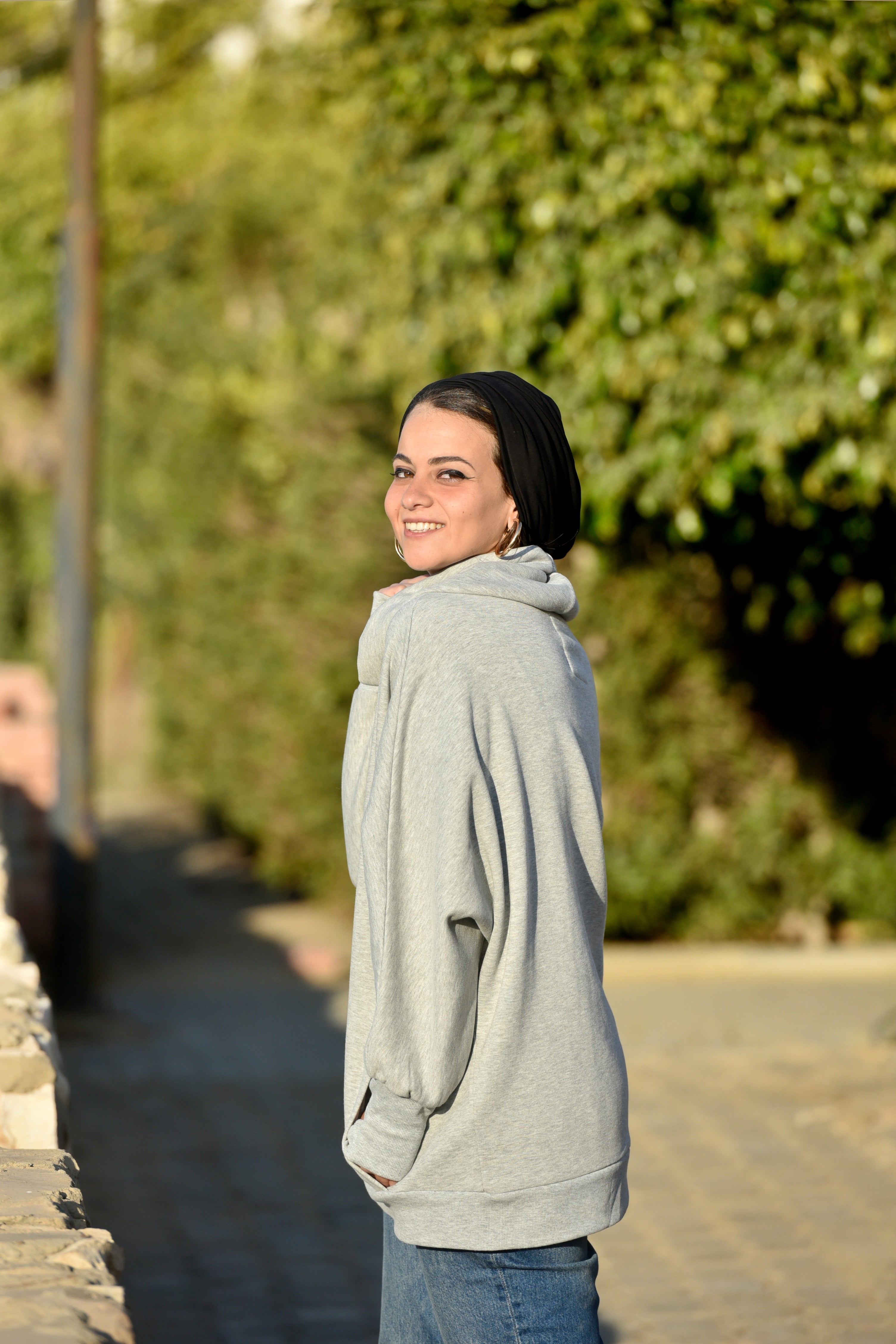 Onyx Grey High Collar sweatshirt