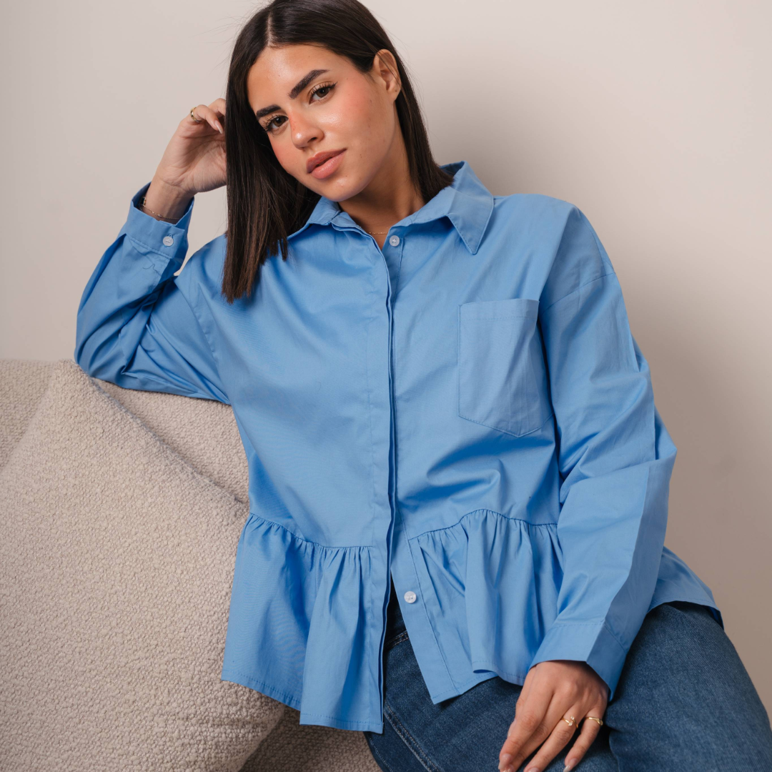 Ruffled hem Shirt
